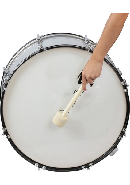 2pcs Büyük Trampet Davul Çekiçleri, Yürüyüş Davul Davul Çubuklarını Oynayan Baş Ahşap Büyük Davul Çekiçler Band Pratiği Hissettim (Yurt Dışından) fırsatları