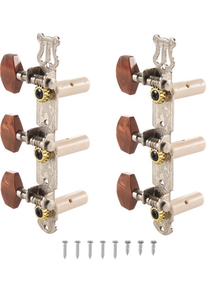 2pcs 1:15 Klasik Gümüş Gitar Tuner Ayar Makinesi Kafaları Tuşlar Gitar Parçaları Için Mandallar (Yurt Dışından)
