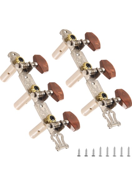 2pcs 1:15 Klasik Gümüş Gitar Tuner Ayar Makinesi Kafaları Tuşlar Gitar Parçaları Için Mandallar (Yurt Dışından) fiyatları