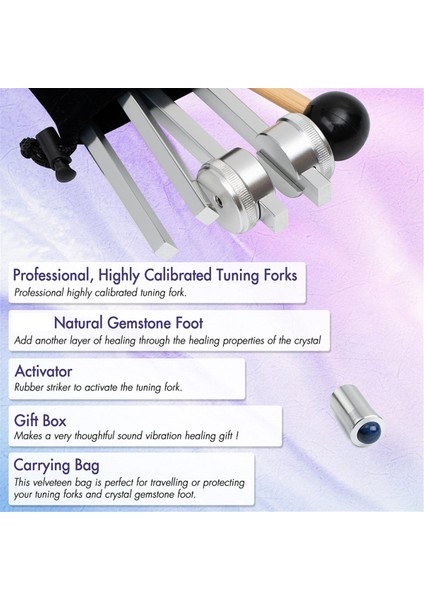 528 Hz Tuning Çatalları Şifa Çakra Seti OM136.1 Hz Onarım Için Ses Iyileştirme Aletleri Ayar Çatal Tutucu B ile (Yurt Dışından) indirimleri