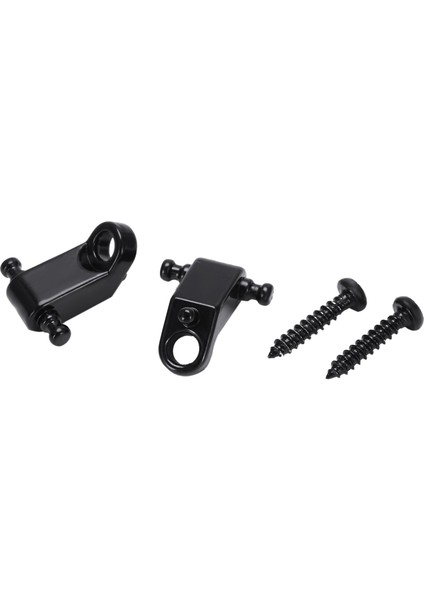 Bir Set 2 Adet Elektro Gitar Silindir String Tree String Tutucu - Siyah (Yurt Dışından)