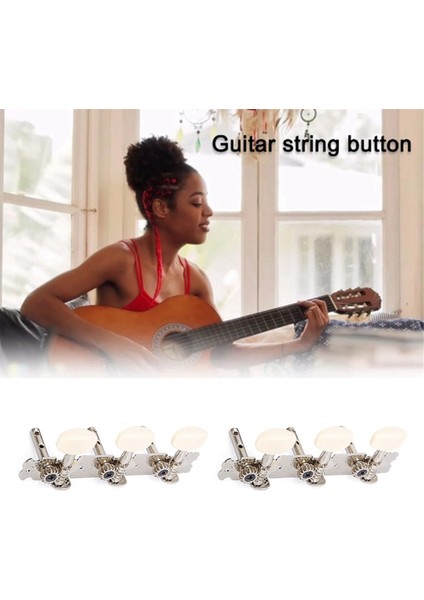 2pcs Gitar Ayar Pegs Düğmeleri 3l 3r Gitar Ayarlama Keys Tuner Makine Başlıkları Yedek Parça (Yurt Dışından) fırsatları