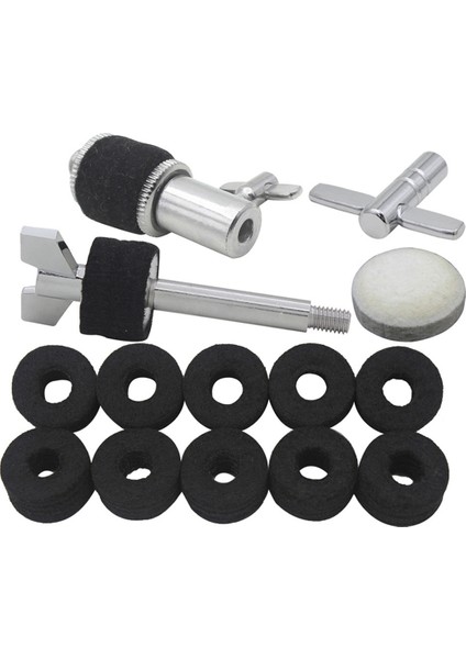 Drum Beş Parçalı Set Hi-Hat Debriyaj + Çekiç Kafa Pad + Zil Vidası + Anahtar Enstrüman Aksesuarları + Zil Ped (Yurt Dışından) modelleri