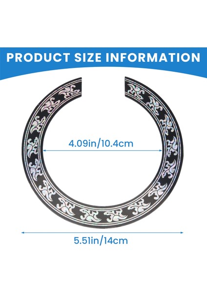 Akustik Klasik Gitar Parçaları Için Ses Deliği Gül Çıkartma Etiketi Siyah+Gümüş (Yurt Dışından) indirimleri