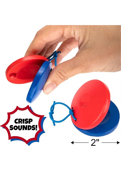 8pcs Çocuklar Için Ahşap Parmak Kastanetleri Kolay Tutmak Için Basit Tutmak Çocuklar Için Müzik Aletleri Partisi Müzik Oyuncakları (Yurt Dışından) fiyatları