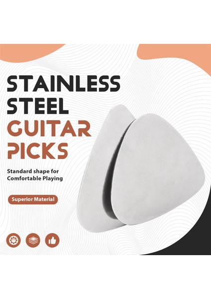 6x Paslanmaz Çelik Gitar Seçimleri - Gümüş (Yurt Dışından) fırsatları