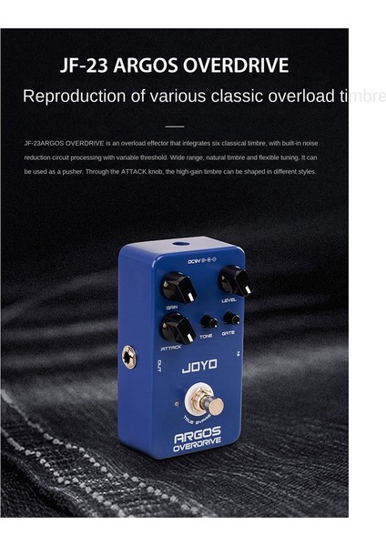 Joyo Jf-23 Argos Overdrive Pedal Çok Modlu Gitar Efektleri Pedal Dahili Gürültü Kapısı Gerçek Baypas Gitar Efektleri (Yurt Dışından) modelleri