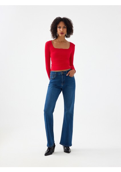 Slim Fit Kadın Bluz U.kol