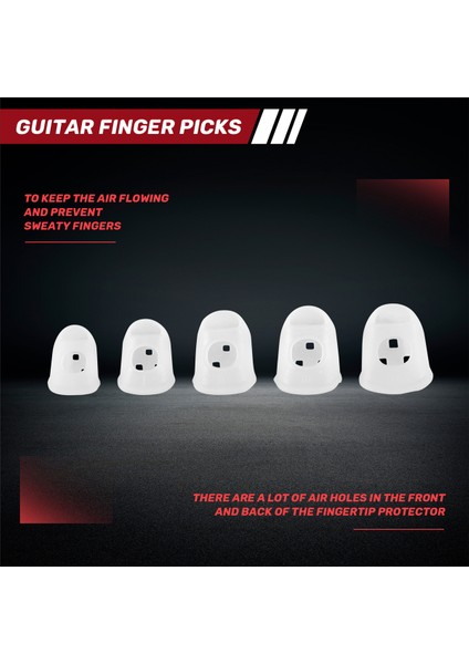 Gitar Ukulele Telli Enstrümanlar Için 40 Adet Parmak Ucu Koruyucular, 5 Boyutta Ukulele Parmak Kapakları (Yurt Dışından) fırsatları