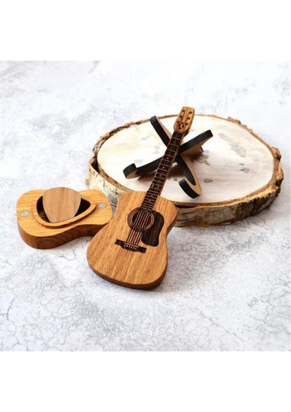 Stand Saklama Kutusu, Gitarist Müzik Hediyesi ile Ahşap Taşınabilir Gitar Seçme Ekran Kutusu (Yurt Dışından) modelleri