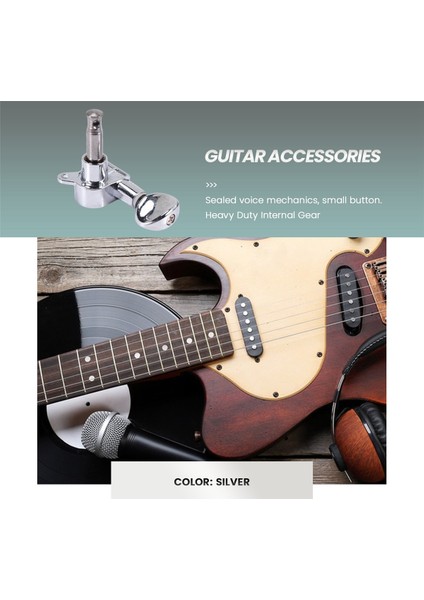 Stratocaster / Tele / Akustik Gitar Için Fleur Ayar Mandalları / Dizeleri 6l Gümüş (Yurt Dışından) fırsatları