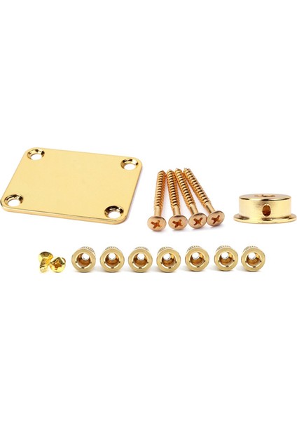 Electrosocket Jack Plakası ve Gitar Stresi Ferrules &amp; Bas Gitar Metal Boyun Plakası Uyumlu Gitar String Sarı Sarıcı (Yurt Dışından) fiyatları