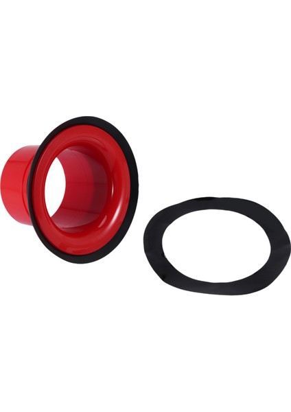 Siyah Port Hole Protector, Mikro Delek Kafası, Kırmızı ile Bas Davul Geliştirici Abs Kauçuk Bas Drum Kick Artırıcı (Yurt Dışından)