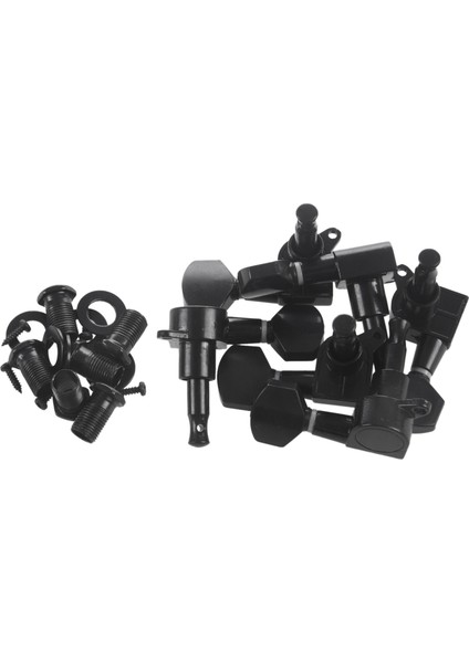 Akustik Elektro Gitar Gitar Parçaları Için Gitar Mühürlü Küçük Peg Tuning Pegs Tuner Makine Başlıkları (Siyah 3R3L) (Yurt Dışından) fiyatları