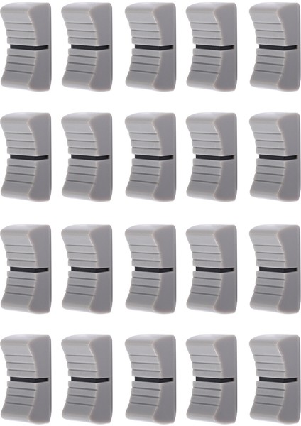 20PCS 24MMX11MMX10MM Konsol Mikser Kaydırıcı Fader Knobs Potansiyometre Gri Düğmesi Siyah Işaret (Yurt Dışından)