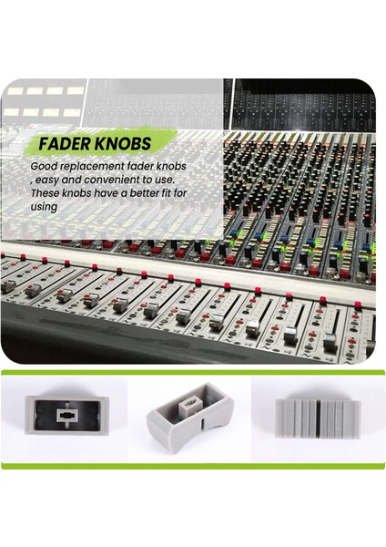 20PCS 24MMX11MMX10MM Konsol Mikser Kaydırıcı Fader Knobs Potansiyometre Gri Düğmesi Siyah Işaret (Yurt Dışından) fırsatları