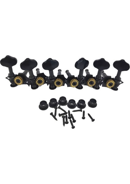 Akustik Gitar String Tuning Pegs Kit Vida Ferrule ile Evrensel Tuner Açık Ayar Ayarlama Standart Aksesuarlar Siyah (Yurt Dışından) fırsatları