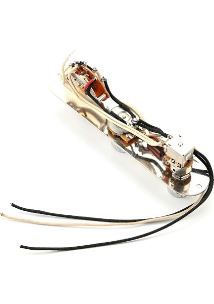 Chrome 3 Yollu Kablolu Yüklü Ön Bağlanmış Kontrol Plakası Kablo Demeti Anahtarı Düğmeleri Telecaster Gitar Parçaları (Yurt Dışından) modelleri