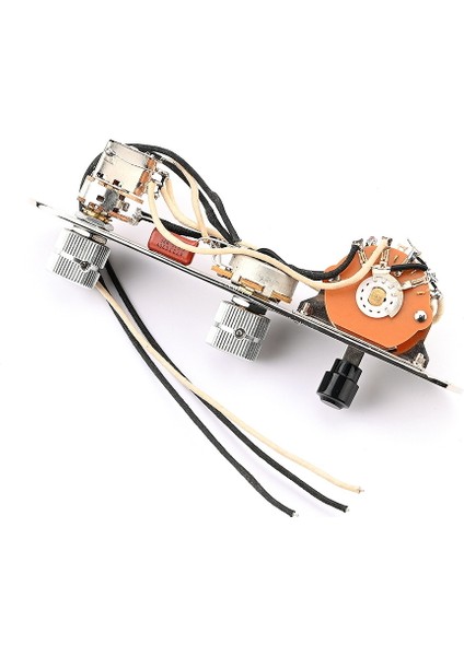 Chrome 3 Yollu Kablolu Yüklü Ön Bağlanmış Kontrol Plakası Kablo Demeti Anahtarı Düğmeleri Telecaster Gitar Parçaları (Yurt Dışından) indirimleri