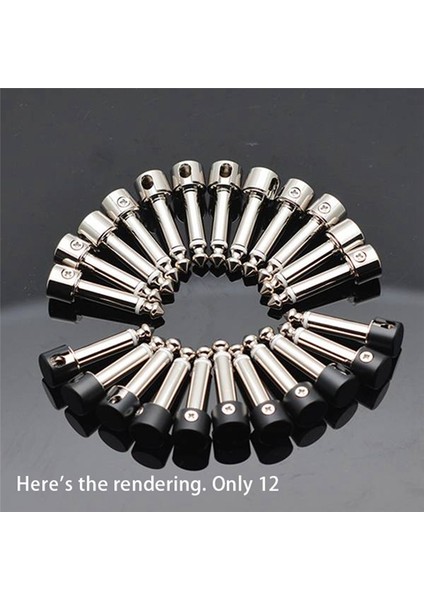 12PCS Dıy Boğazı Ses Lehimsiz 6.35 Mono Fiş Lehim Fiş Gitar Etki Konnektörü Krom Siyah (Yurt Dışından) modelleri