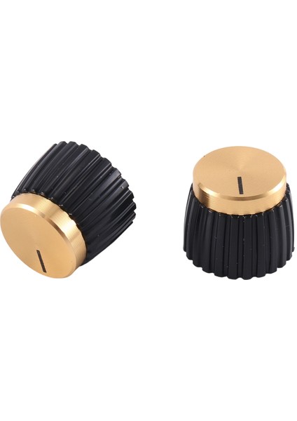 10 Adet Gitar Amplifikatör Düğmeleri Push-On Siyah+Marshall Amplifikatörü Için Altın Kapak (Yurt Dışından)