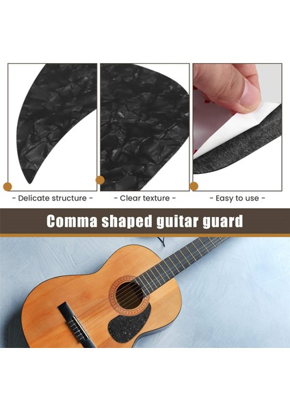 1pcs Akustik Gitar Pickguard Kendinden Yapışkan Seçici Koruma Plakası Klasik Akustik Gitar Bölümü, Black Pearl Için (Yurt Dışından) indirimleri