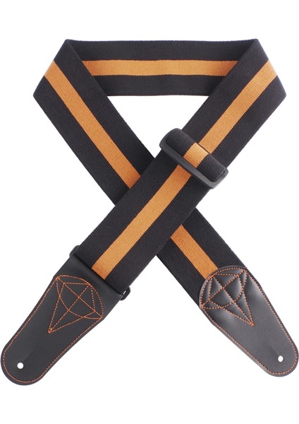 Gitar Kayışı Elektro Gitar Bas Kayışları Yumuşak Ayarlanabilir Akustik Gitar Kayışı Siyah+Kahverengi (Yurt Dışından)