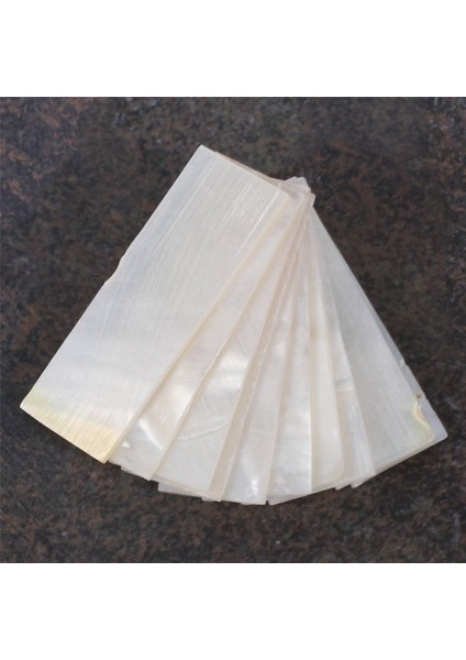 10PCS Kakma Malzeme Beyaz Inci Kabuk Boş Boşluklar Sac Dikdörtgen Malzeme Gitar Için Malzeme (Yurt Dışından)