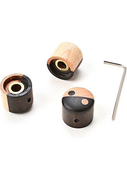 3pcs Ahşap Ton Hacim Kontrolü Düğmesi Tonu Kontrol Düğmesi Elektro Gitar Parçaları Için Set (Yurt Dışından) modelleri