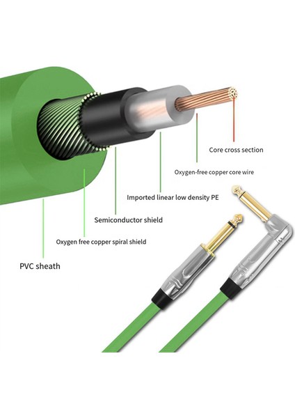 Irin 3metreler Sesli Bağlantı Kablosu 3metreler Gürültü Azaltma Aleti Kablo Şemya Gitar Bas Ses Hattı Aksesuarları (Yurt Dışından) modelleri