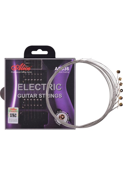 Alice Electric Gitar Dizeleri Altıgen Çekirdek Demir Alaşım Sargılama Dizesi 22-24 Frets Elect Gitars AE536-SL (Yurt Dışından)