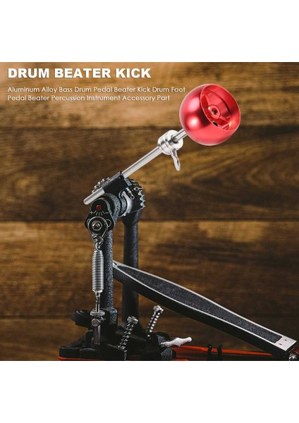 Alüminyum Alaşım Bas Drum Pedal Çırpıcı Kick Drum Ayağı Pedal Çırpıcı Perküsyon Enstrüman Aksesuar Parça, Kırmızı (Yurt Dışından) fırsatları