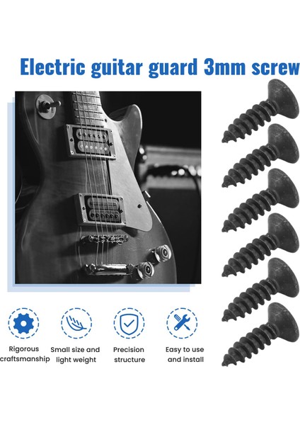 50PCS Pickguard Vidaları Fender Strat Style Gitar (Siyah) Için 3mm (Yurt Dışından) indirimleri