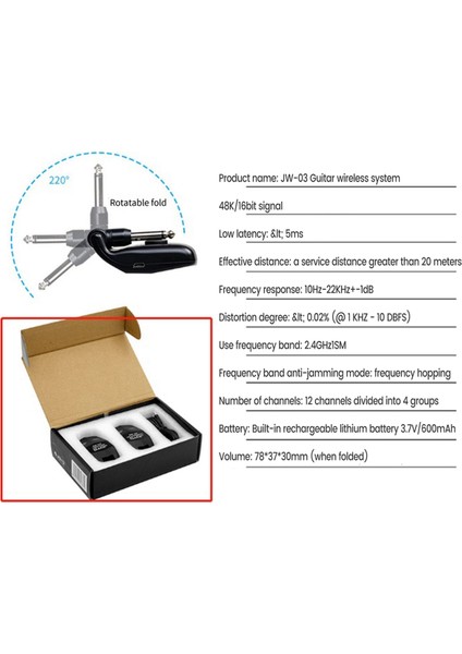 Joyo Jw-03 Gitar Ses Kablosuz Şanzıman Verici Alıcı Enstrümanı Ses Verici Alıcı (Yurt Dışından) indirimleri