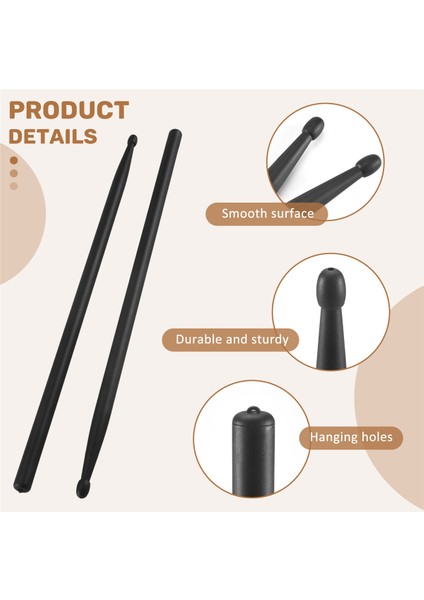 1paır 5A Karbon Sopalar Slip Olmayan Profesyonel Davul Çubukları Müzik Aleti Perküsyon Aksesuarları (Yurt Dışından) indirimleri