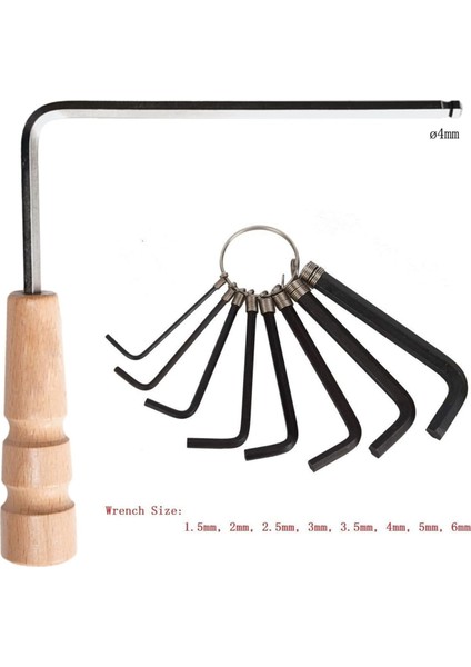 Gitar Kafes Çubuk Hex Anahtar Seti Gitar Onarım Aracı Kiti Anahtar Ayar Çubuk Anahtarı (Yurt Dışından) fiyatları