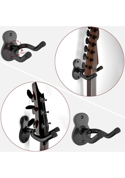 Gitar Duvar Montaj Askı, Duvar Için 6 Paket Gitar Askı, Baslar Için Metal Gitar Tutucu Raf Standı, Elektro Gitar (Yurt Dışından) fırsatları