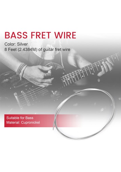 8 Feet Cupronickel Fret Tel Klavye Perdeleri Bas Için 2.9mm Genişlik (Yurt Dışından) indirimleri