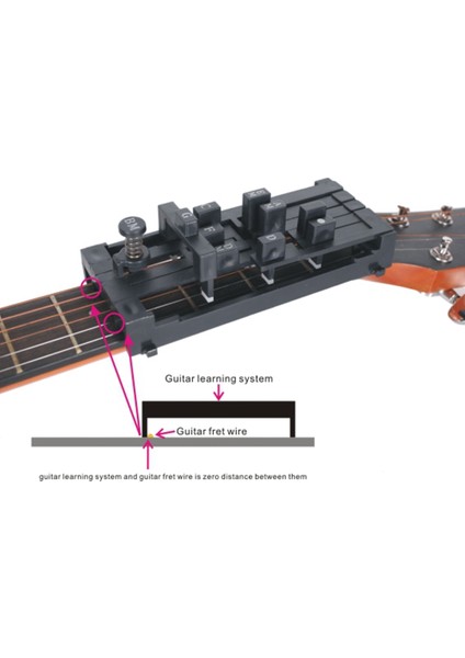 Gitar Akor Trainer Akor Öğrenme Sistemi Yeni Başlayanlar Için Singing Aid Aid Aracı Ölçeği Yardımcısı Siyah (Yurt Dışından) indirimleri