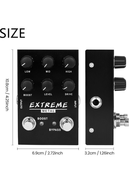 Slade Elektro Gitar Etkisi Pedal Heavy Metal Distorsiyon Pedalı Mini Taşınabilir Bas Tek Blok Etkili Pedal (Yurt Dışından) fiyatları