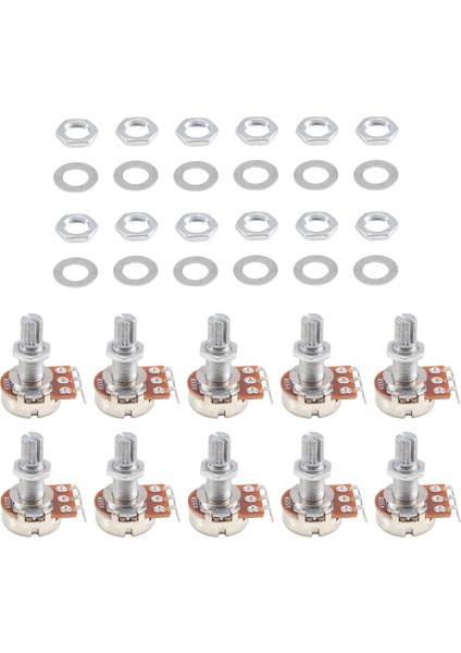 Gitar Küçük Boyutlu Saksılar Gitar Bas Parçaları Için A500K Potansiyometreler (10 Paket) (Yurt Dışından) fiyatları