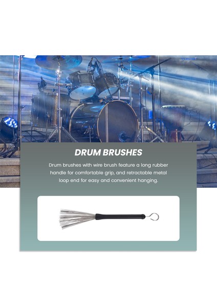 1 Çift Davul Fırçaları Geri Çekilebilir Tel Fırçalar Davul Davul Çubukları Fırça + 1 Çift Çubuklar Davul Fırçaları Çubuklar Davul Çubuk Seti (Yurt Dışından) fırsatları