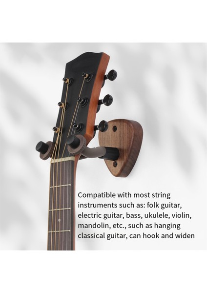 Duvar Montajı Askı Hook Ahşap Banjo Bas Akustik Elektro Gitar Boyun Tutucu Seçim Yuvası, B (Yurt Dışından) fırsatları