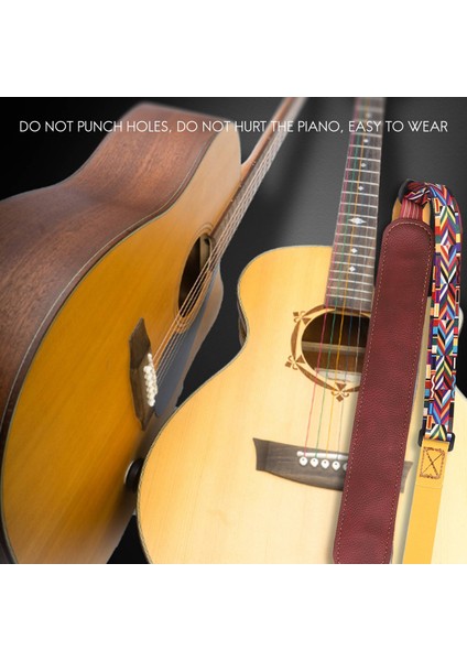 Longteam Ukulele Yumruk Kayışı Eğimli Alçak Tırnak Ukulele Kayış Omuz Askısı Piyano (Sarı Etnik Stil) (Yurt Dışından) fırsatları