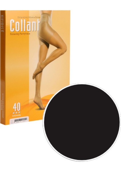 40 Den. 8-10 Mmhg Külotlu Çorabı - Siyah - 5