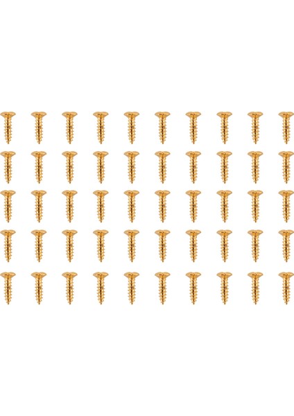 50X Gitar Bas Vidaları Çizik Plakaları Için Parçalar Pickguard, Altın (Yurt Dışından)