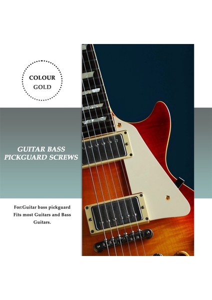 50X Gitar Bas Vidaları Çizik Plakaları Için Parçalar Pickguard, Altın (Yurt Dışından) fırsatları