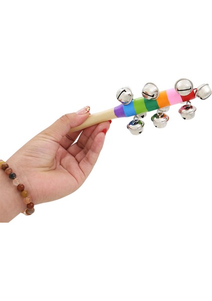 Renkli Ahşap Küçük Dikey Çan 10 Dikey Çan Çocuk Perküsyon Enstrümanı Gökkuşağı El Zili (Yurt Dışından) fırsatları