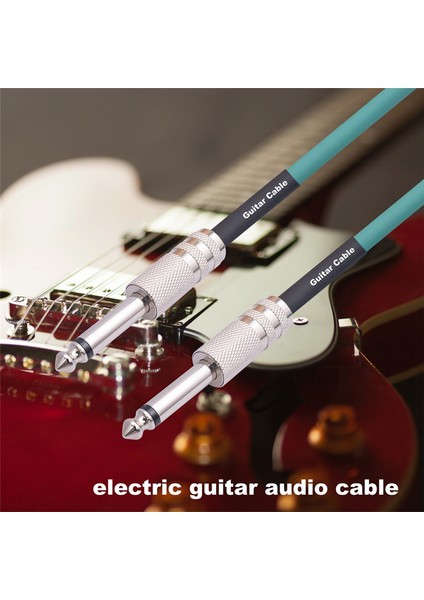 Gitar Enstrüman Kablosu Elektro Gitar Kablosu 6.35MM Mono Fiş Gitar Bas Davul Için Bağlantı Kablosu, 5 Metre (Yurt Dışından) indirimleri