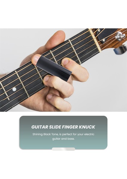 1 Adet Gitar Slayt Siyah Paslanmaz Çelik Parmak Kalıp (Yurt Dışından) fiyatları